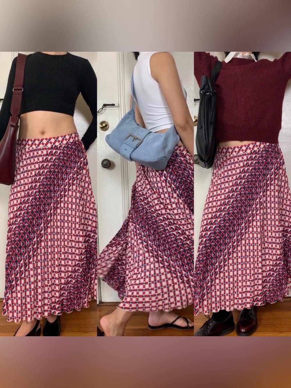 Maeve by Anthropologies Hildi Pleated Maxi Skirt Size Large